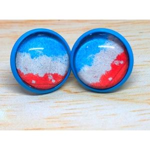 3/$15 Red, White, & Blue Earring Studs